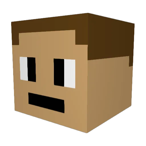 RythVz Minecraft avatar head, 3D render