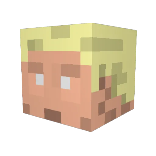 Rythanhawk Minecraft avatar head, 3D render