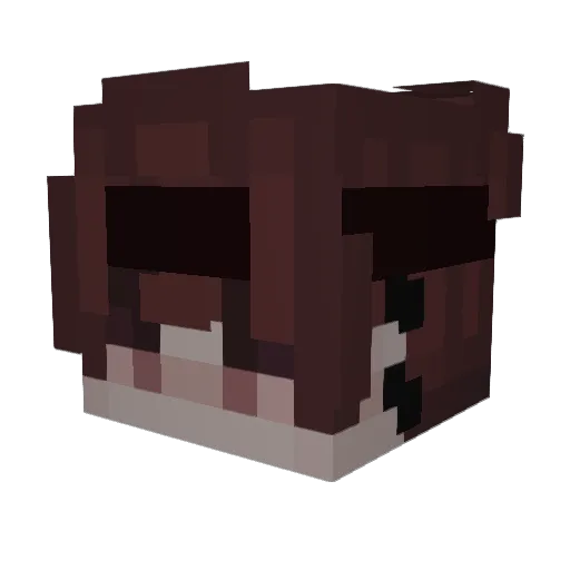 Rythemless Minecraft avatar head, 3D render