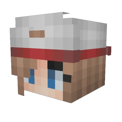 RythmFlow Minecraft avatar head, 3D render