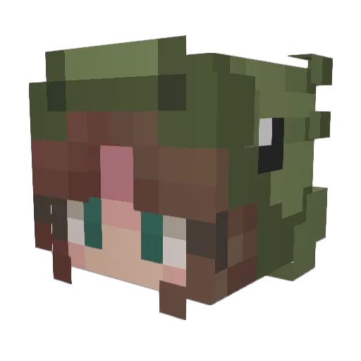 Rytinki Minecraft avatar head, 3D render
