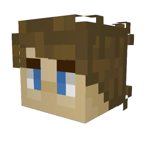 Rytional Minecraft avatar head, 3D render