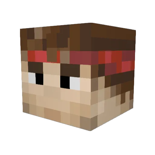 Ryu5319 Minecraft avatar head, 3D render