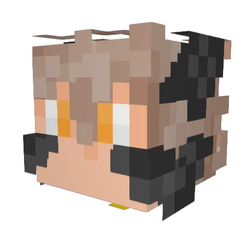RyuArcalis Minecraft avatar head, 3D render