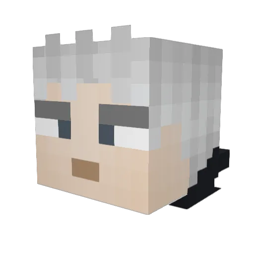 RyuFox Minecraft avatar head, 3D render