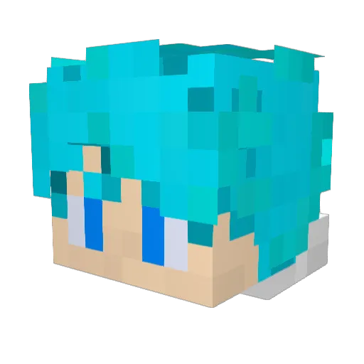 RyuKun5 Minecraft avatar head, 3D render