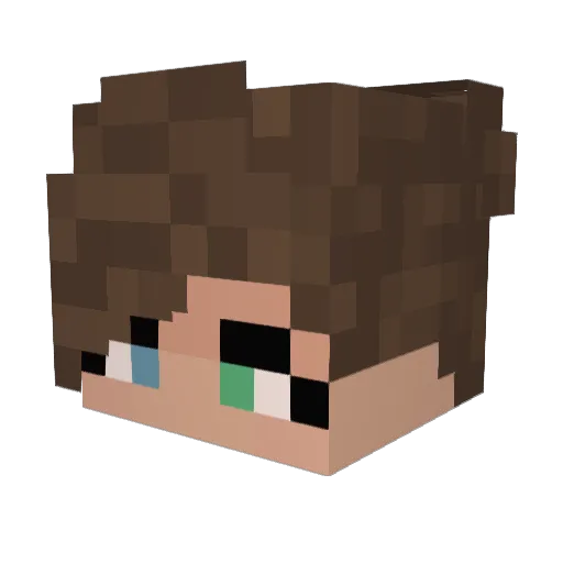 RyuPaw Minecraft avatar head, 3D render