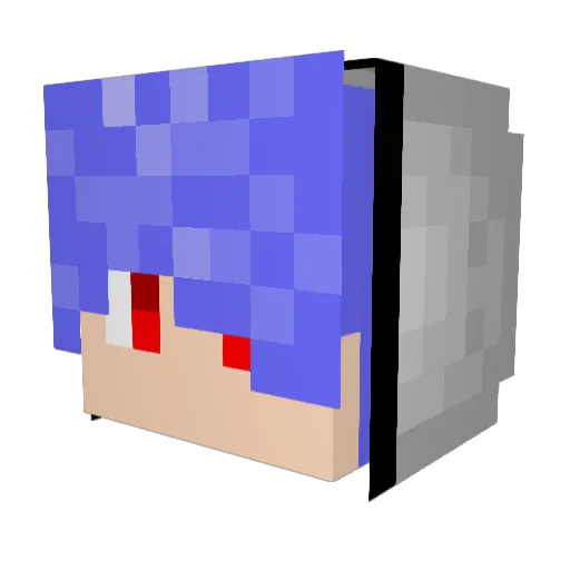 RyuSam Minecraft avatar head, 3D render
