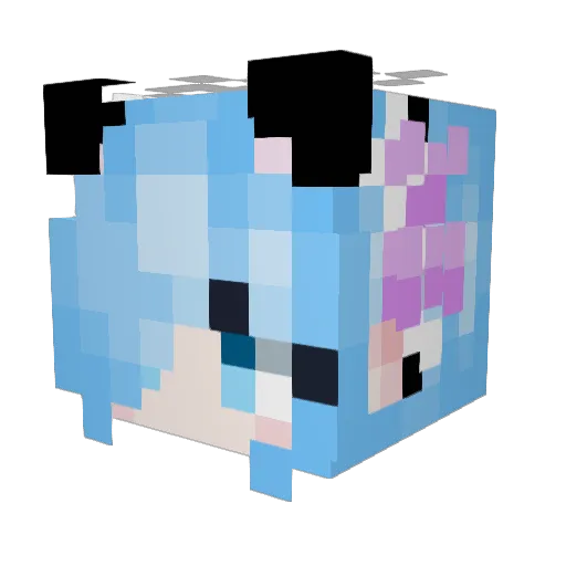 RyuZ33D Minecraft avatar head, 3D render