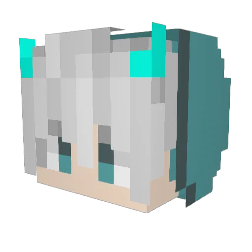 RyuZeed Minecraft avatar head, 3D render