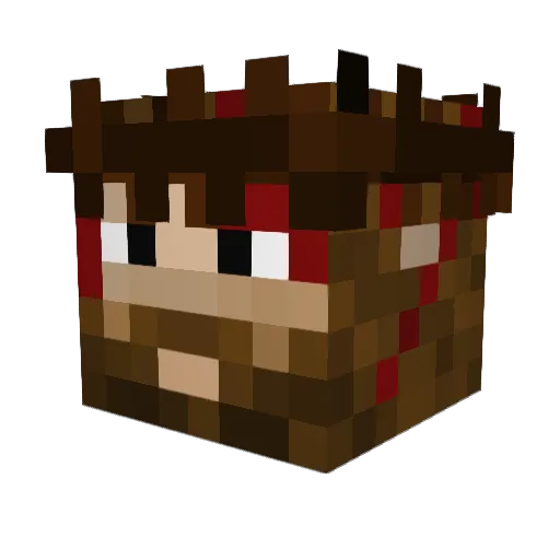 Ryu_Azuku Minecraft avatar head, 3D render