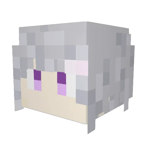 Ryu_gu_ Minecraft avatar head, 3D render