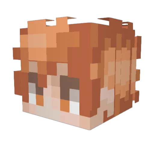 Ryu_senpaii Minecraft avatar head, 3D render
