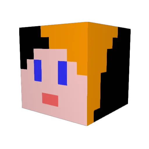 Ryuchan826 Minecraft avatar head, 3D render