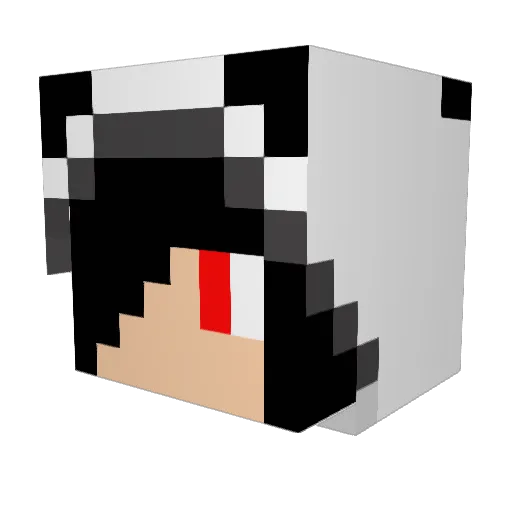 RyudaTK Minecraft avatar head, 3D render