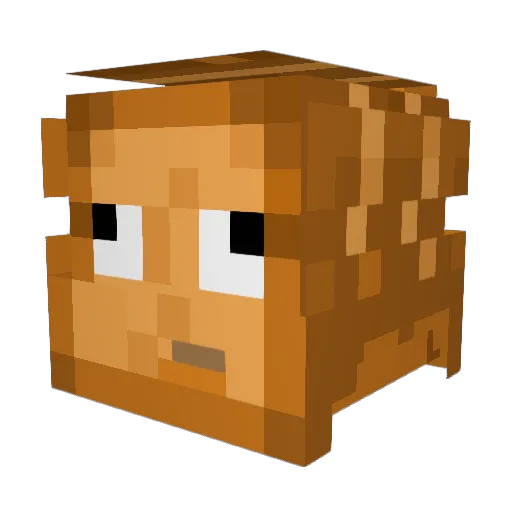 Ryudar Minecraft avatar head, 3D render