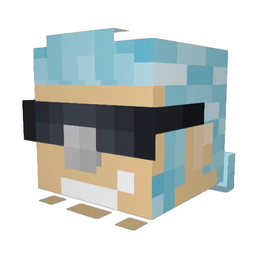 Ryuenjin Minecraft avatar head, 3D render