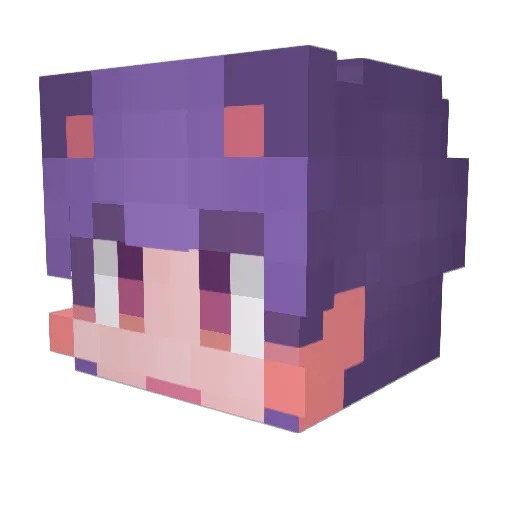 Ryuhajin Minecraft avatar head, 3D render