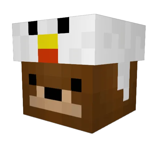 Ryuhn Minecraft avatar head, 3D render