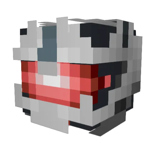 Ryuiceball Minecraft avatar head, 3D render