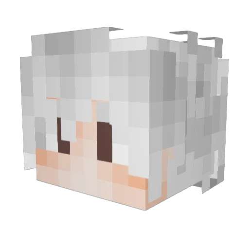 Ryuijiin Minecraft avatar head, 3D render