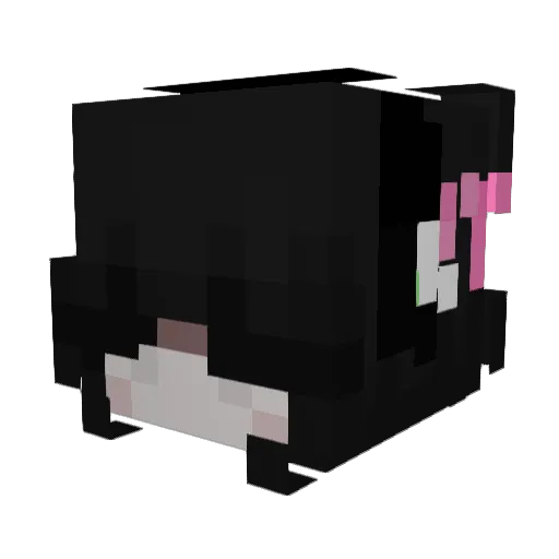 Ryujinoku Minecraft avatar head, 3D render