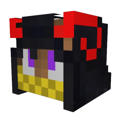 Ryuka14 Minecraft avatar head, 3D render