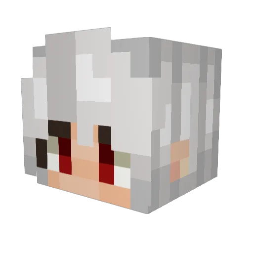 Ryukenss Minecraft avatar head, 3D render