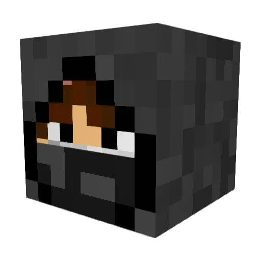 Ryukizu Minecraft avatar head, 3D render