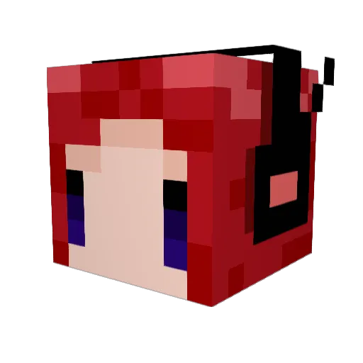 Ryuko_cn Minecraft avatar head, 3D render