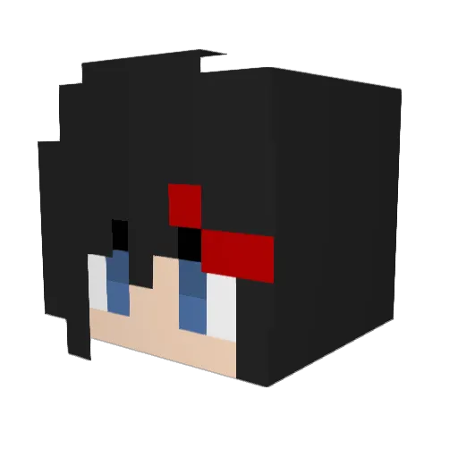 Ryukomatoii Minecraft avatar head, 3D render