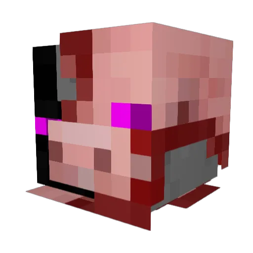 Ryunka Minecraft avatar head, 3D render