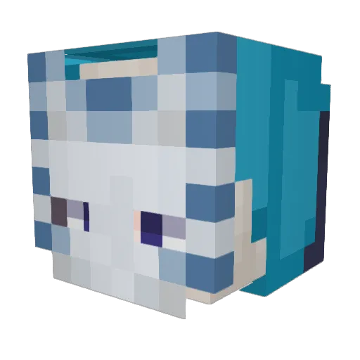 Ryunosukehisui Minecraft avatar head, 3D render