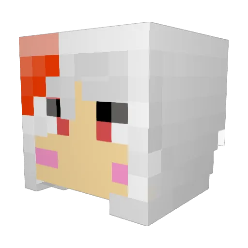 Ryusei6 Minecraft avatar head, 3D render