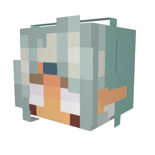 Ryusei99z Minecraft avatar head, 3D render