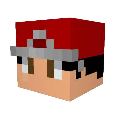 Ryushon Minecraft avatar head, 3D render