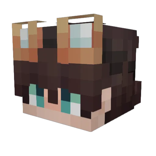 Ryuske Minecraft avatar head, 3D render