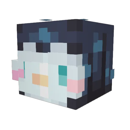 Ryusoongie Minecraft avatar head, 3D render