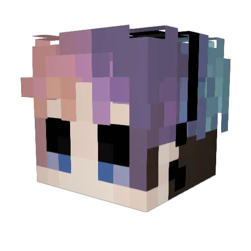 Ryusuyeol Minecraft avatar head, 3D render