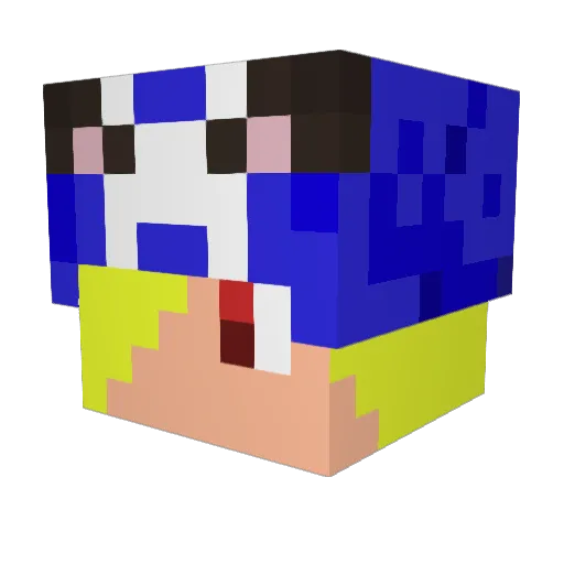 Ryuta9I8 Minecraft avatar head, 3D render