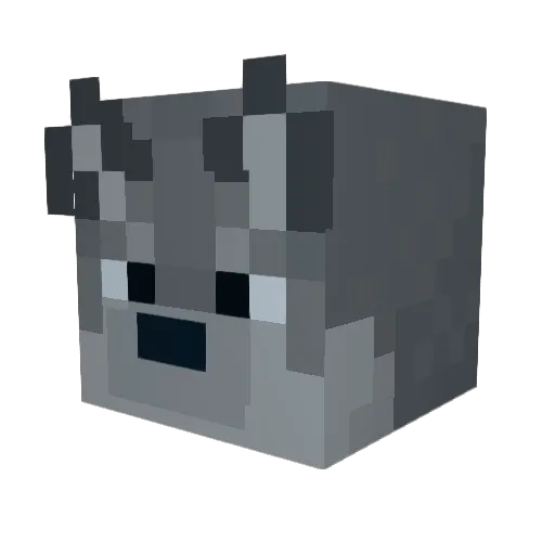 Ryuthex Minecraft avatar head, 3D render