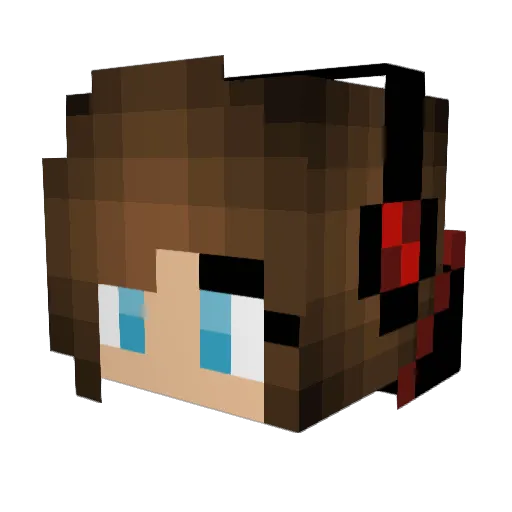 RyutoKung Minecraft avatar head, 3D render