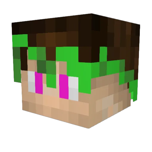 RyuuGaru Minecraft avatar head, 3D render