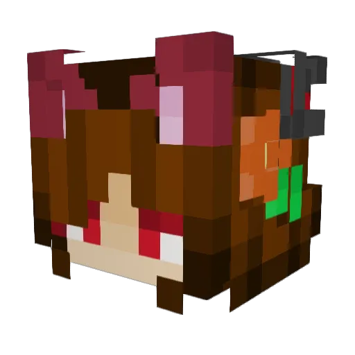 RyuuKasai Minecraft avatar head, 3D render