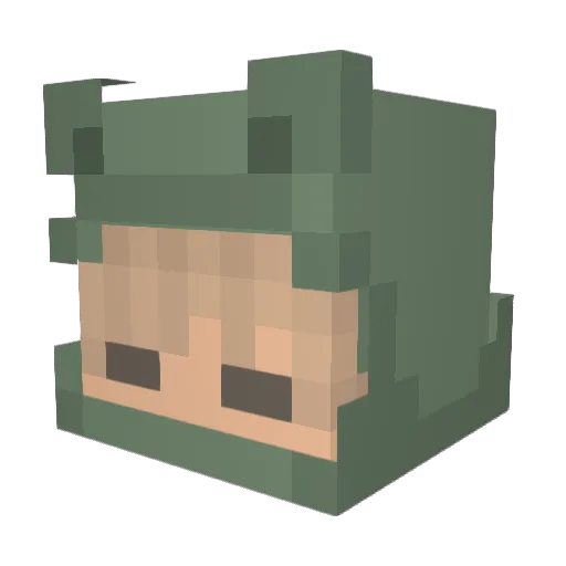 RyuuNoguchi Minecraft avatar head, 3D render