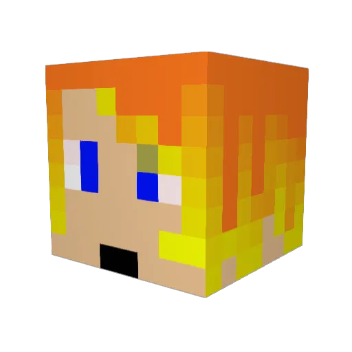 RyuukoRevolution Minecraft avatar head, 3D render