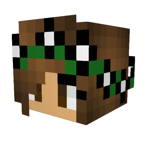 Ryuuko_ Minecraft avatar head, 3D render