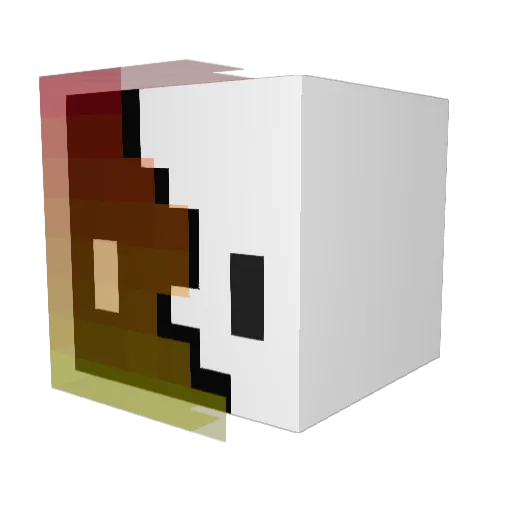 Ryuuno39 Minecraft avatar head, 3D render