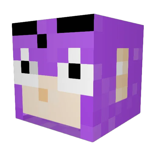 Ryuusb Minecraft avatar head, 3D render