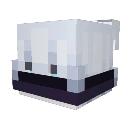 Ryuuuu Minecraft avatar head, 3D render